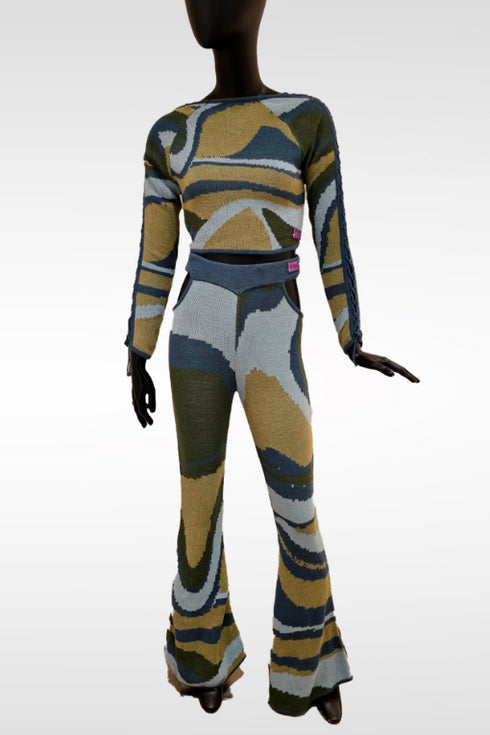 Knitwear Top & Pants Set BLUE/ MIXED