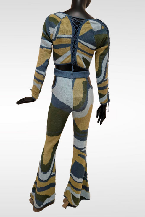Knitwear Top & Pants Set BLUE/ MIXED