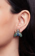 Emerald Crystal Fly Stud Earrings