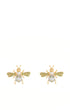 Emerald Queen Bee Crystal Stud Earrings