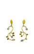 Details on Gold Tourmaline & Moonstone Vine Drop Earrings