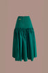 CARORA SKIRT LONG MIDI HIGH WAIST GREEN