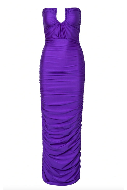 Strapless Maxi Dress Purple