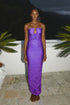 Strapless Maxi Dress Purple