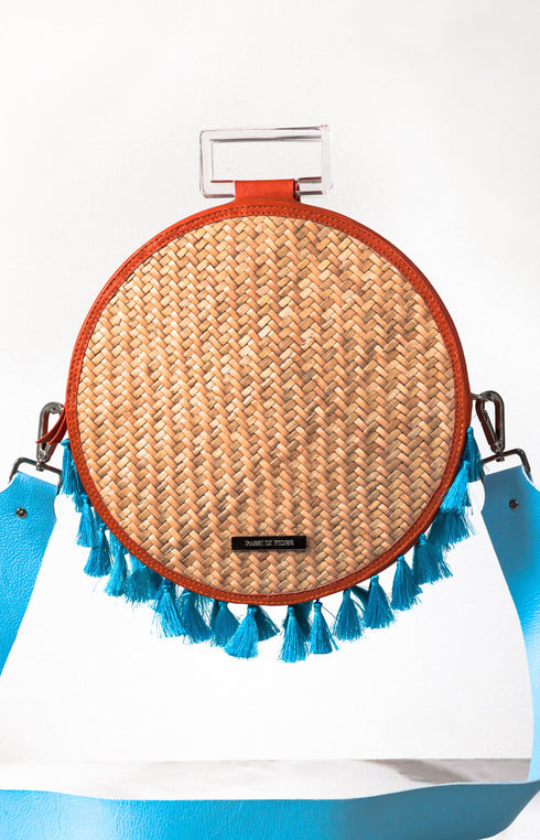 Genova Shoulder Bag Orange and Blue