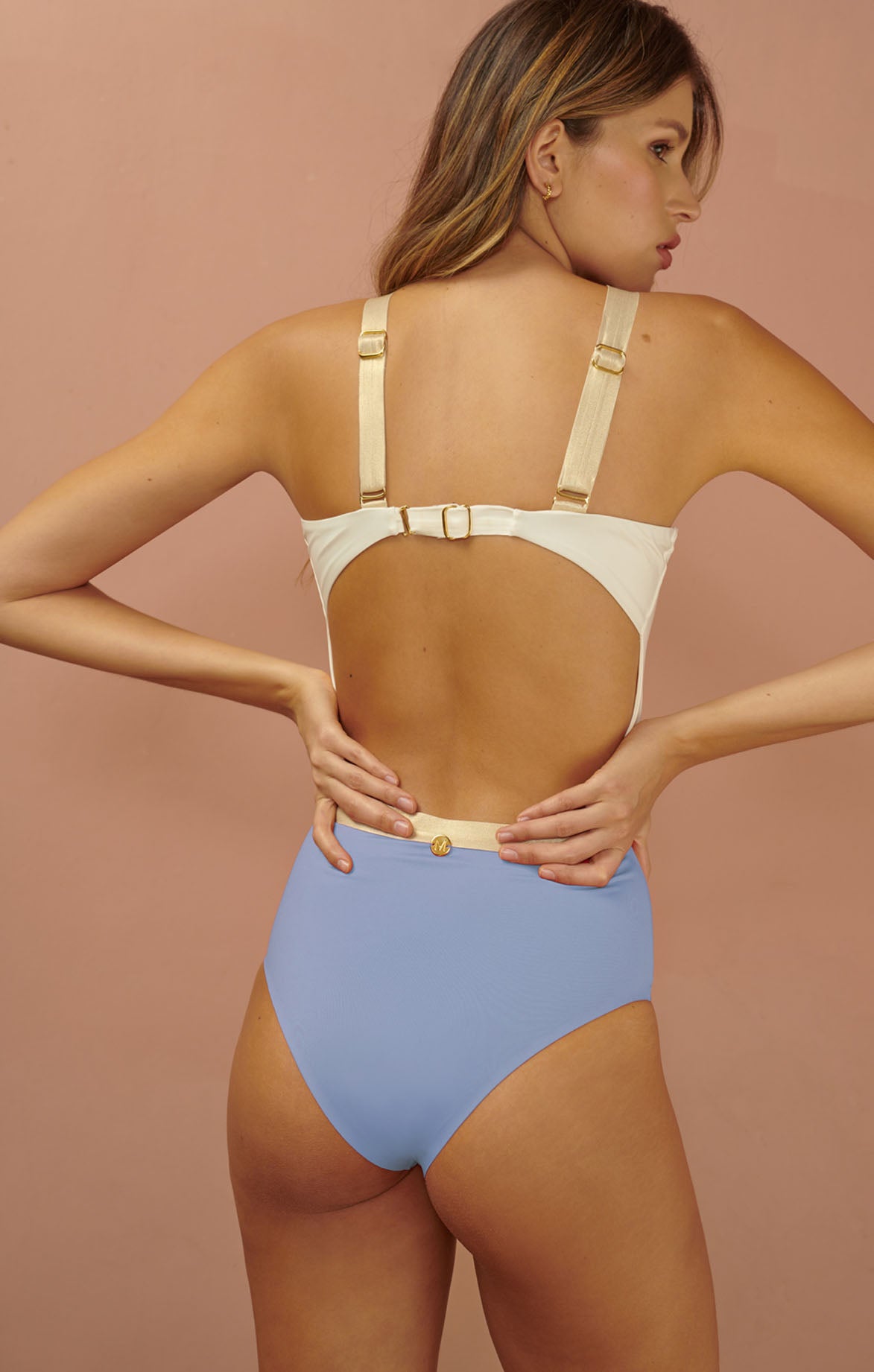 Gold Detailing One Piece Swimsuit
