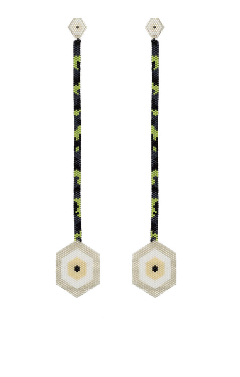 Horus en Lluvia Camuflado Nieve Earrings