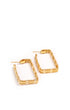 Gold Square Woven Hoops