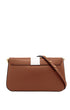 Camel Leather Rectangular Cross-Body Bag