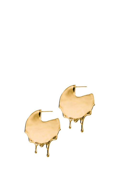 Dripping Disc Earrings