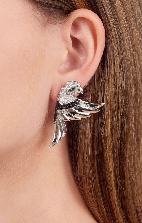 Black Crystal Águila Piruw Earrings