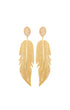 Golden Champagne Gran Pluma Kallpa Earrings