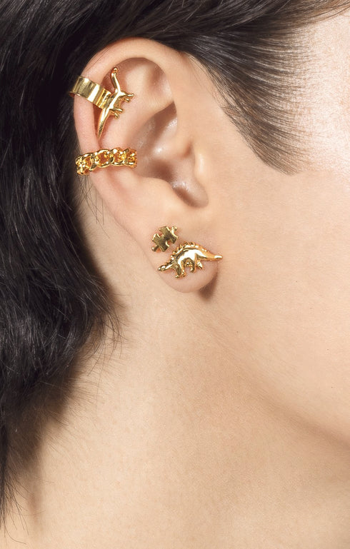 Gold Saurio Single Stud Earring