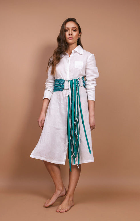 Green Artisan Ethnic Belt