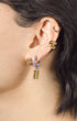 Gold Lego Single Stud Earring