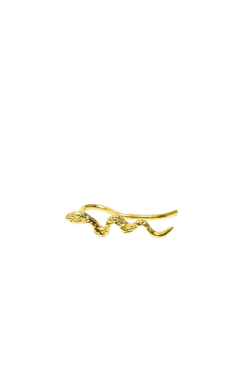 Gold Snake Single Earring