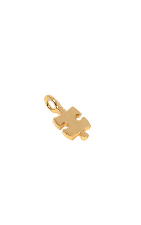 Gold Puzzle Piece Mini Charm