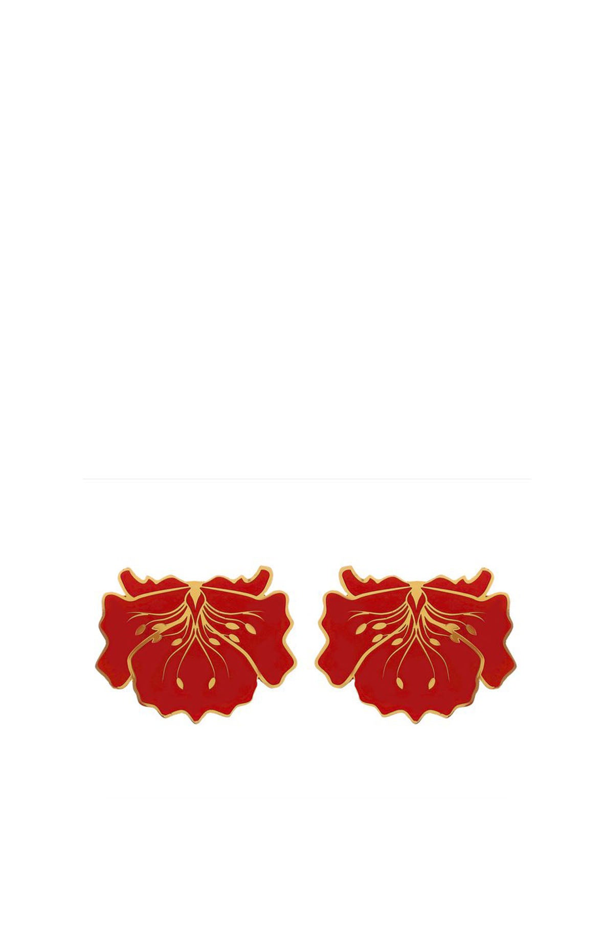Mini Poppy Red Earrings