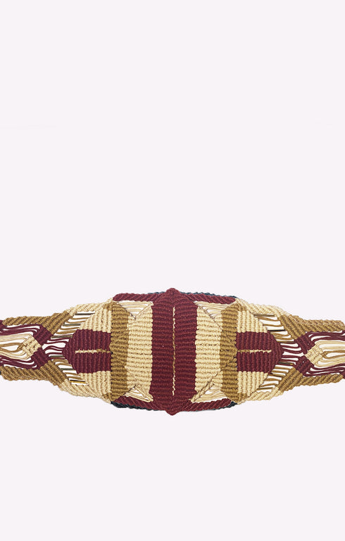 Wine Handwoven Belt