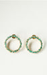 Raw Colombian Emerald Hoops