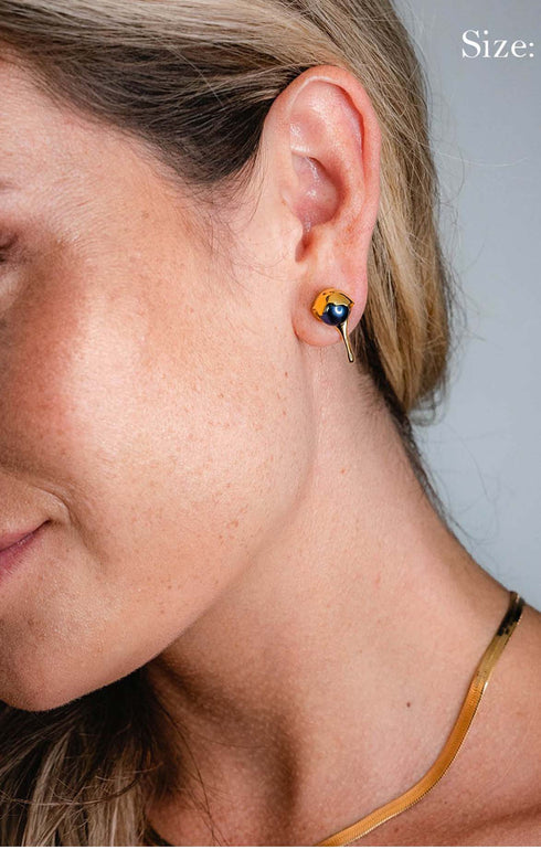 Black Pearl Dripping Effect Earrings