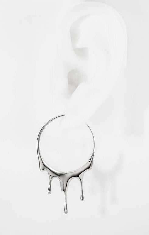 Dripping Effect Hoop Earrings