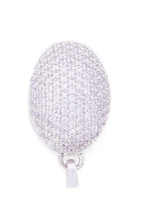 Aretes Gran Pluma Kallpa Crystal Rodio