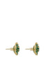 Emerald Flower Earrings