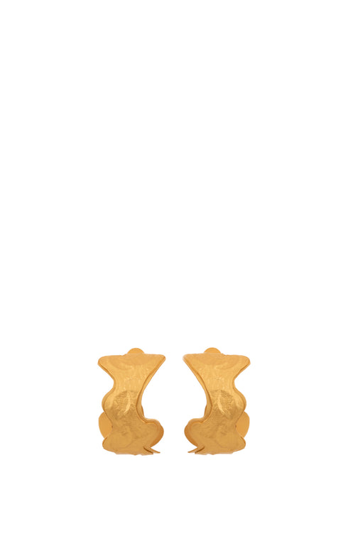 Matte Gold Kini Hoop Earrings