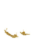 Matte Gold Mini Leaves Cuff Studs