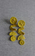 Yellow Geometric Toquilla Earrings