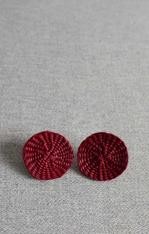 Toquilla Straw Circle Earrings