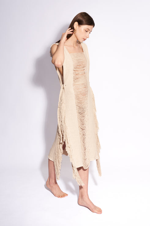 Wayee Long Fringed Dress