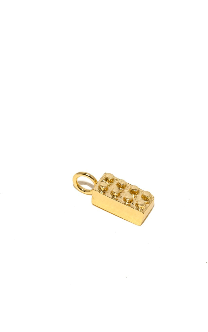 Gold Plated 24k Gold Lego Brick Gold Mini Lego Charm