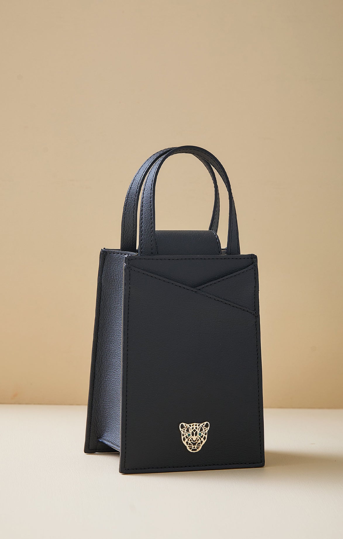 Zoë Leopard Black Mini Bag