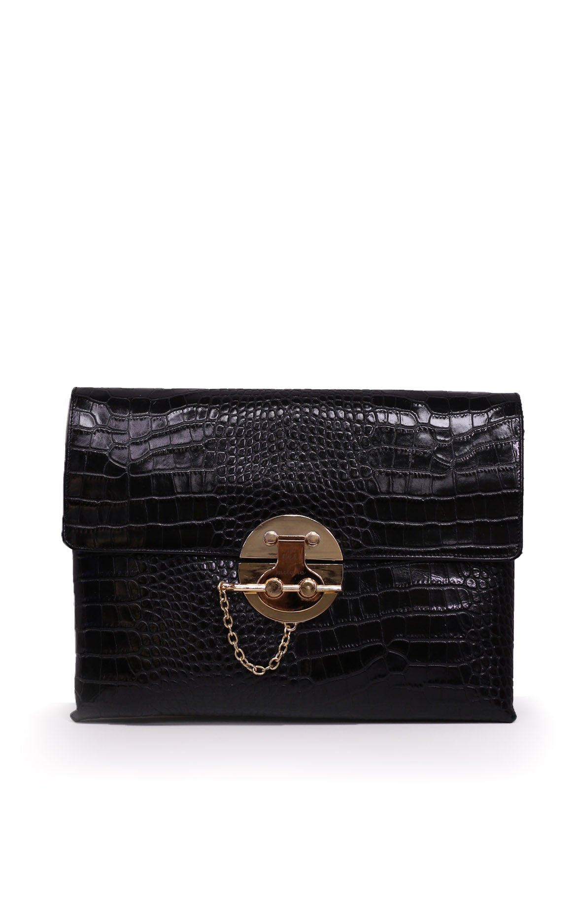 Black Key Clutch Leather Bag