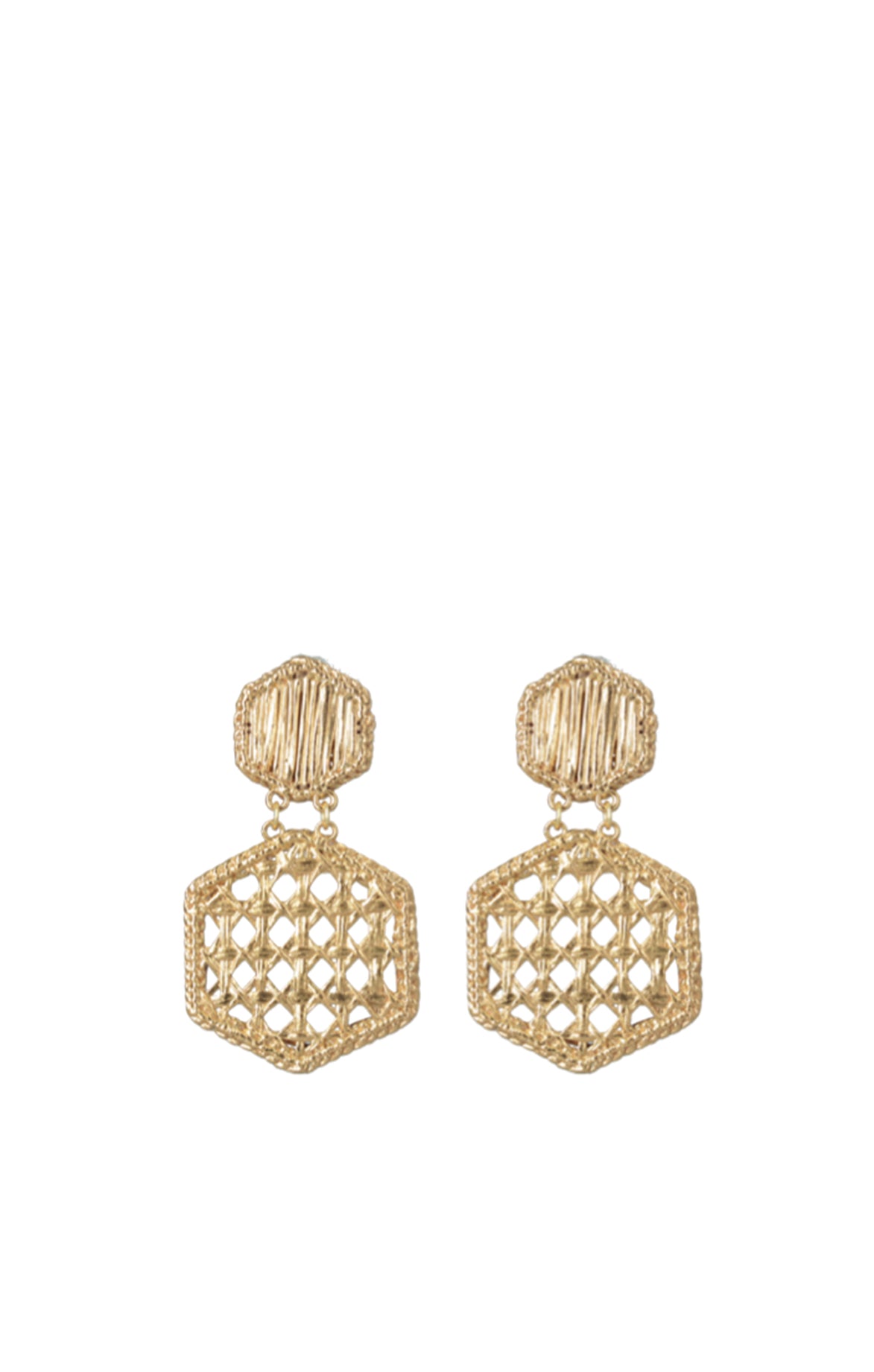 Gold Raffia Earrings
