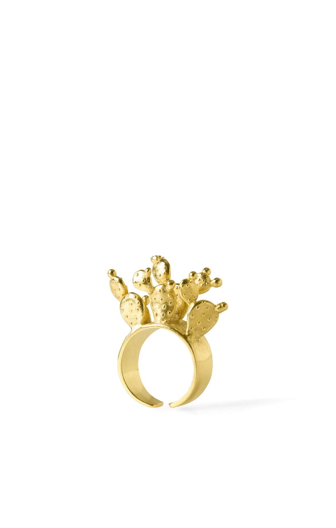 Gold 3D Cactus Ring