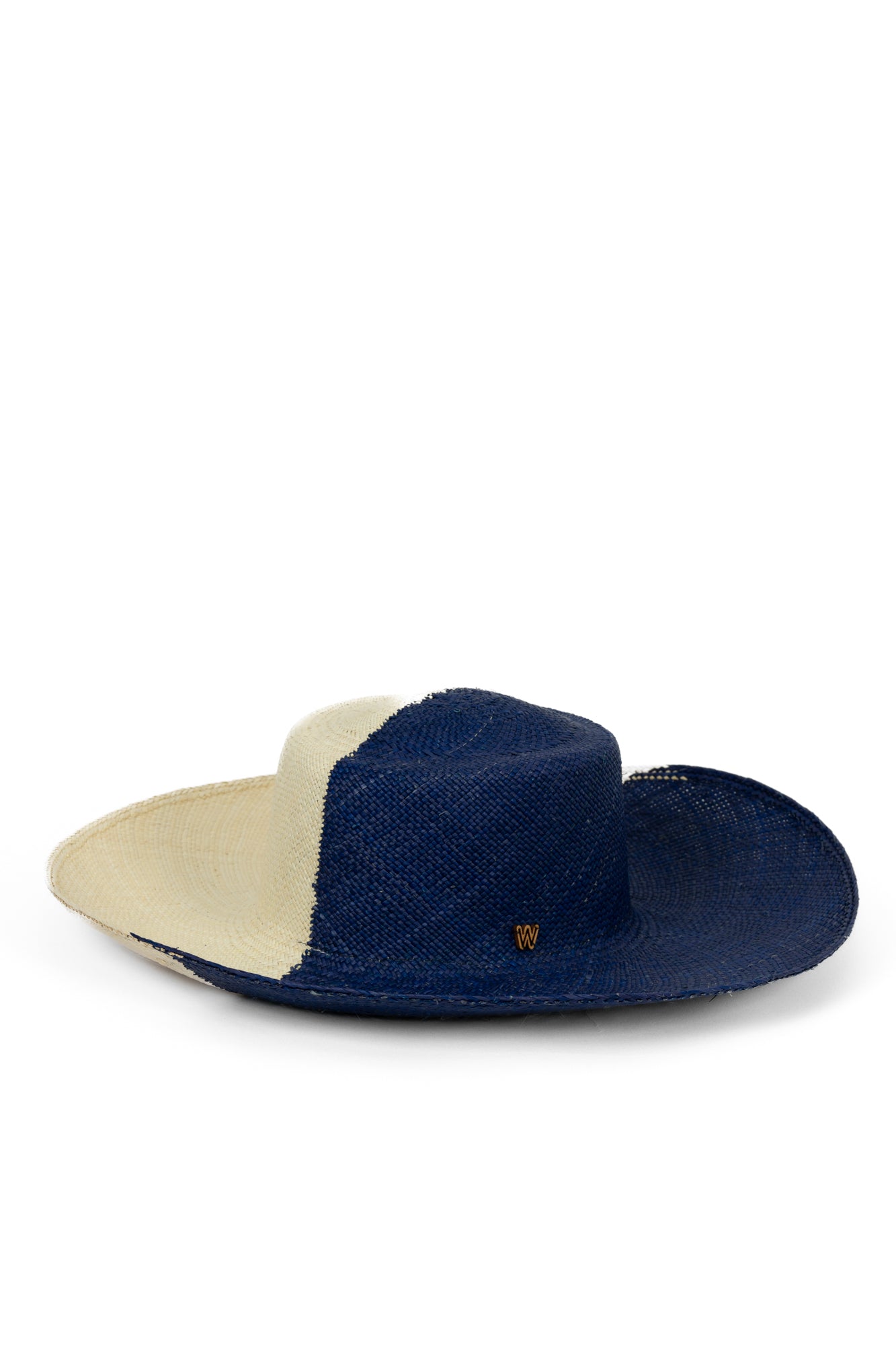Double Color Blue Planter Toquilla Straw Hat