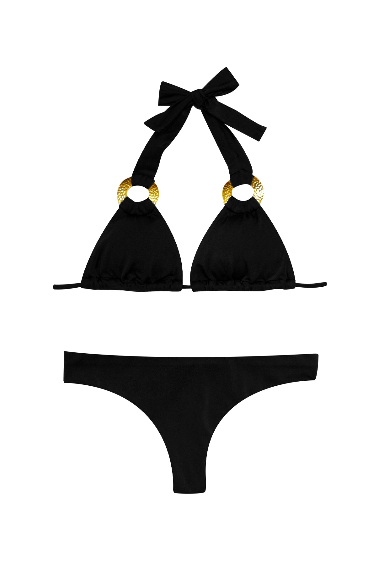 Low Waist Bikini Set With Ring Detail